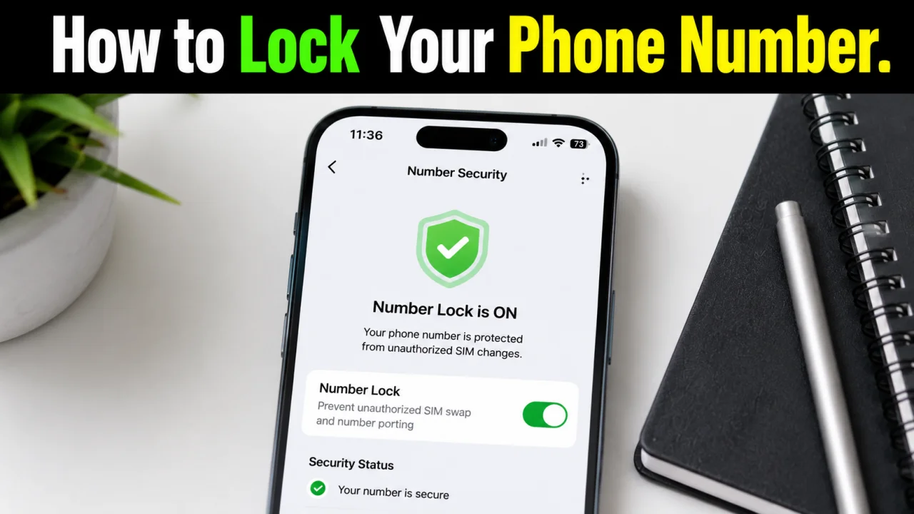 Enabling your carrier's number lock or port freeze is the single most effective step against SIM swap attacks and it is free. Now lock your phone number