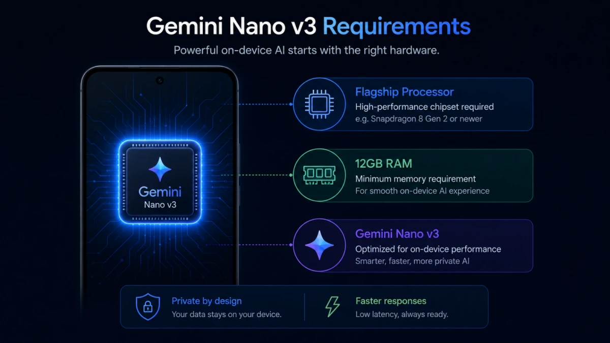Android 17 Review Is It Worth Switching from iPhone in 2026 2 Gemini Intelligence hardware requirements Android 17 flagship chip 12GB RAM Nano v3